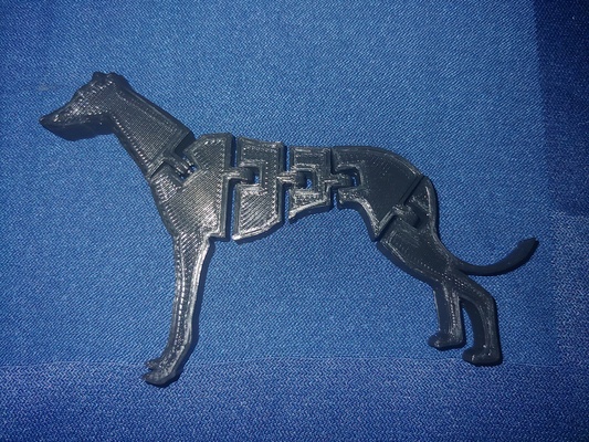 flexi greyhound dog iggy whippet animal 3d print model - Mito3D