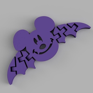 flexi Víspera Santos Mickey murciélago articulado impresión sitio escalofriante miedo juguete flexible llavero regalo lindo Moviente animal ondulante agitarse 3d print model - Mito3D