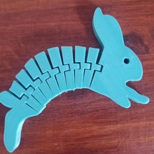 flexi saut de lapin jeu jouets mécaniques imprimer la place flexible bunny 3d print model - Mito3D