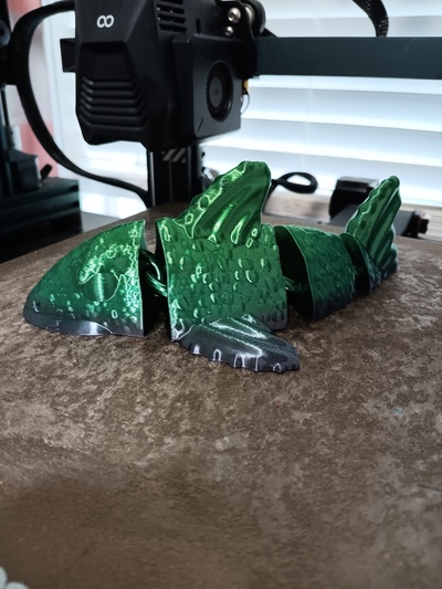 flexi koi poisson haute texture impression in endroit agiter jouet art articulé océan animal l'eau aquatique 3d print model - Mito3D