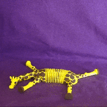 flexi lazy giraffe toy yellow animal 3d print model - Mito3D