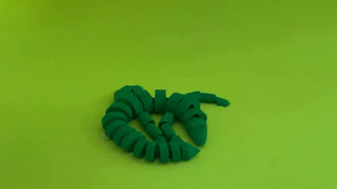 flexi lézard mignonne jouet reptile amusement animal créature 3d print model - Mito3D