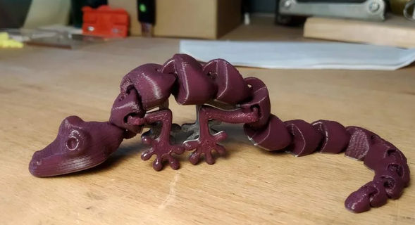 flexi lizard 3d print model - Mito3D