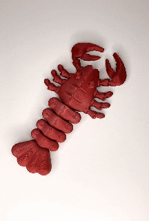 flexi lagosta jogos brinquedo lagostim articulado 3d print model - Mito3D