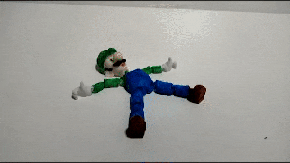 esnek Luigi Süper Mario Bross nintendo oyunlar oyun çocuğu ilerlemek ds Japonya Yazdır yer 3d print model - Mito3D