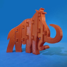flexi mammoth game animal articulado articulated figure flexible mamut woolly animals 3d print model - Mito3D