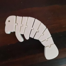 flexi lamantin jeu jouets mécaniques flexible animal 3d print model - Mito3D