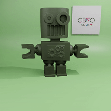 flexi mechanic robot game flexible stl stlfile christmas bot robotic qbko qbko3d 3ddesign articulated 3d print model - Mito3D