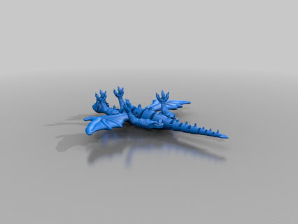 flexi medieval dragon prototype chain dragon flexi flexible toy game  3d print model - Mito3D