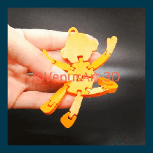 flexi singe gadget animal jouet porte clés pendentif 3d print model - Mito3D