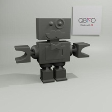 flexi mr robot juego flexible stl archivo Navidad larva moscardón robótico qbko qbko3d 3ddesign articulado 3d print model - Mito3D
