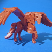 flexi pegasus jogo articulado articulada a figura flexível juguete brinquedo animais 3d print model - Mito3D