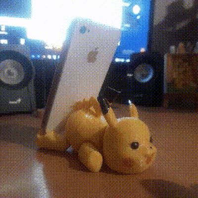 flessibile pikachu telefono titolare supporto mobile animale in piedi pokemon pok lun divertente carina smartphone 3d print model - Mito3D
