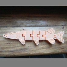 flexi brochet art animal drôle poisson pêche appât Noël aliments souple mignonne nature carpe leurre articulé 3d print model - Mito3D