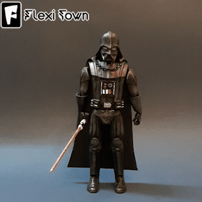 flexi print-in-place darth vader flexy articulated free star wars starwars baby yoda mandalorian mando stormtrooper 3mf multicolor print in place flexitown 3d print model - Mito3D