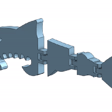 flexi print in place poisson 3d print model - Mito3D