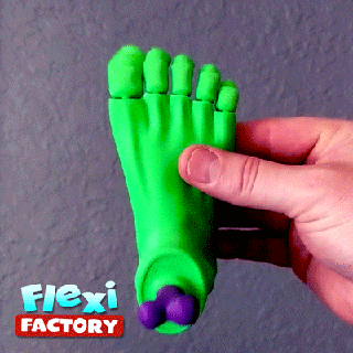 flexi print in place pie flexible sitio impresión posable juguete Víspera Santos daniel sopala fábrica 3d print model - Mito3D