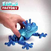 flexi print in place grenouille prince Princesse 3d print model - Mito3D