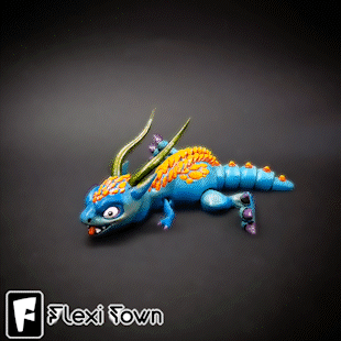 flexi print in place kobold Arte flexible duende animal articulado juguete impresión sitio agitarse ciudad 3D print model - Mito3D