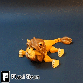 flexi print in place leão rei simba 3d print model - Mito3D