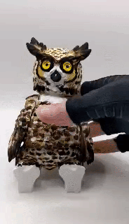 flexi print-in-place owl articulated toy print place animal 3d print model - Mito3D