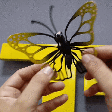 flexi print butterfly happy toy decorate 3d print model - Mito3D