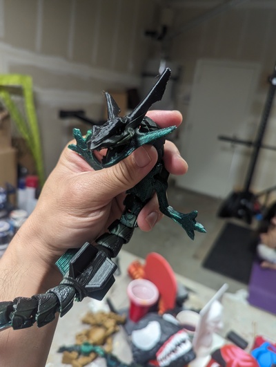 flexi rayquaza jogos 3d impressão suporte stl arquivos brinquedos dragão 3d print model - Mito3D