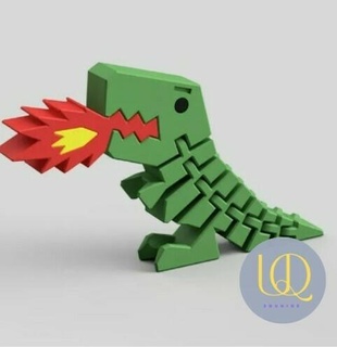 flexi rex flame unique 3d top best design present game toy 3d print model - Mito3D