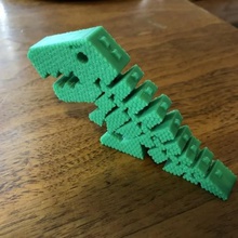 flexi rex échelles jeu tyrannosaurus jouet t-rex imprimer la place flexible dinosaure 3d print model - Mito3D
