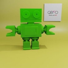 flexi robotic game flexible stl stlfile christmas robot bot qbko qbko3d 3ddesign articulated 3d print model - Mito3D