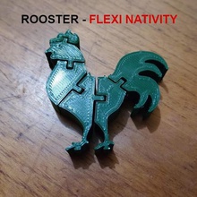 flexi rooster - nativity collection art scene decor decoration christmas 3d print model - Mito3D