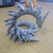 esnek yılan Sanat mafsallı oyuncak Ejderha 3d print model - Mito3D