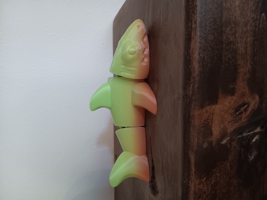 flexi shark fidget toy - articulated print in place game fun kids animal art desk 3d print model - Mito3D