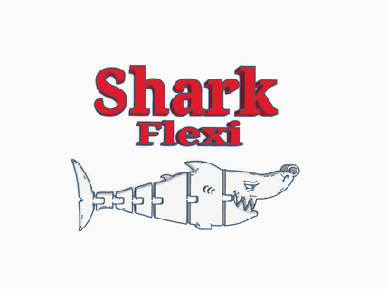 flexi tiburón llavero 3d print model - Mito3D