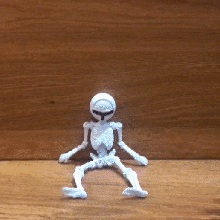 flessibile scheletro rosa soldato calamaro gioco arte Halloween cerniera morto Stampa poli facile giocattolo 3d print model - Mito3D