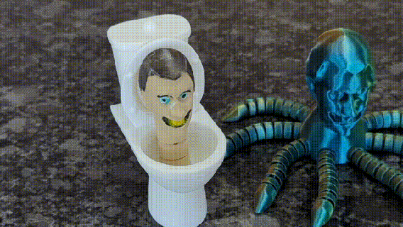 flexi skibidi toilet models articulated interactive Game dafuq boom man camera tv bop meme 3d print model - Mito3D
