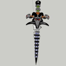 flexi pequeña frostmourne Guau mundo of Warcraft espada 3d print model - Mito3D