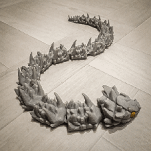 flexi snake articulated 3d print model - Mito3D