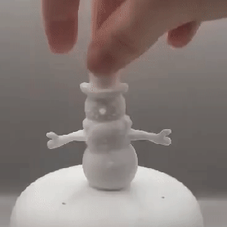 flexi snowman keychain Jewelry holiday christmas snow 3d print model - Mito3D