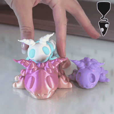 esnek ürpertici kafatası solucan mafsallı yazdır in yer iskelet cadılar bayramı şirin kawaii hayvan böcek anahtarlık mini 3d print model - Mito3D