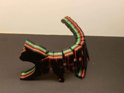 flexi listrado gato flexível listra listras brinquedo animais estimação 3d print model - Mito3D