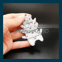 flexi tardínea artilugio animal juguete llavero colgante pendiente Arte tardigrado vincenzo barbascura agua oso 3d print model - Mito3D