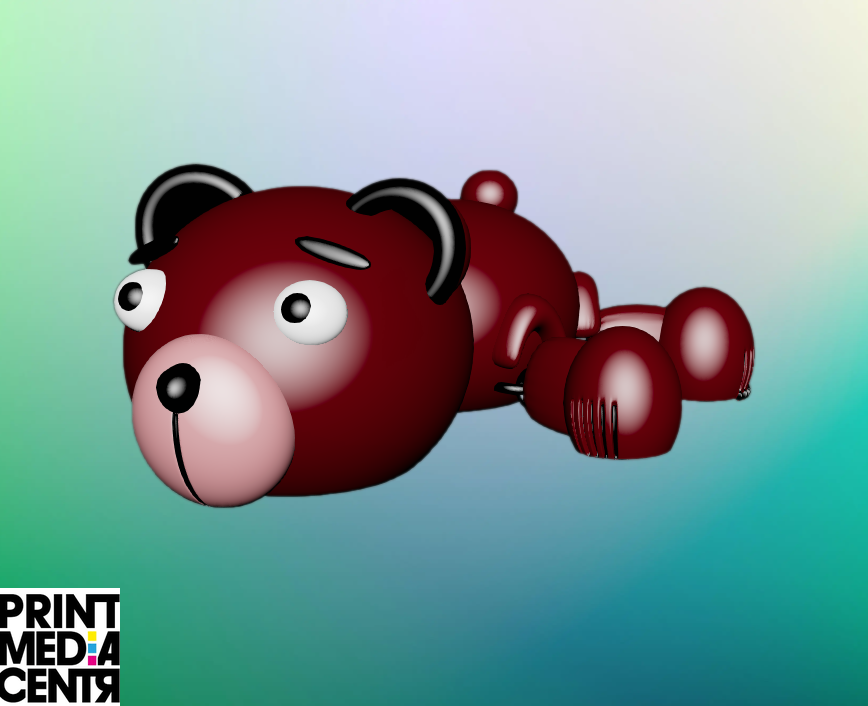 flexi teddy bear art 3D print model - Mito3D