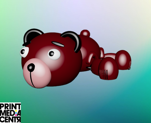 flexi teddy bear art 3d print model - Mito3D