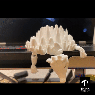flexi toy hedgehog print-in-place Art flexible articulated print in place animal factory cute 3d print model - Mito3D