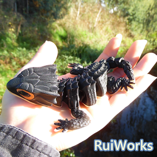 flexi tribolonoto gracilis geco articulado juguete impresión sitio posable flexible lagartija cocodrilo escinco 3d print model - Mito3D