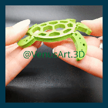 flexi turtle gadget animal toy tartaruga flessibile 3d print model - Mito3D