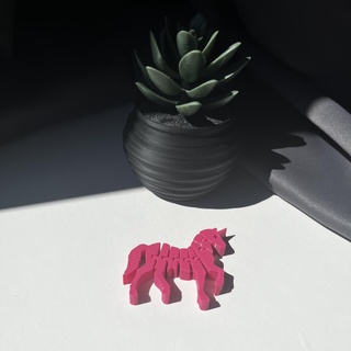 flexi unicorn keychain key holder accessories gifts pendants fobs charms ornaments decorations porte-cl porta llaves acess rios para chaves llaveros decoraciones motorbike sell 3d print model - Mito3D