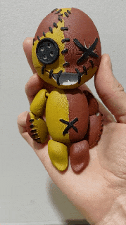 flexi Voodoo Puppe abgerufen 3d print model - Mito3D
