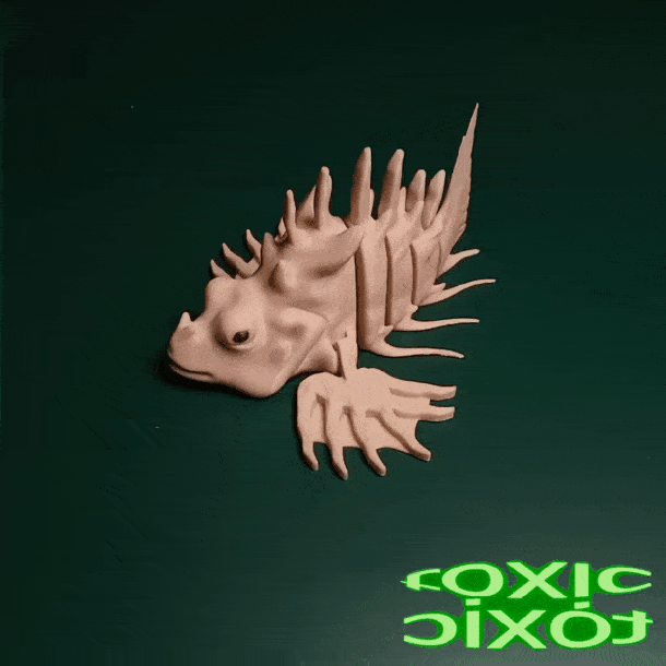 flessibile acqua Drago posto pesce Stampa articolato giocattolo mare bagno piscina veloce stampa 3D print model - Mito3D